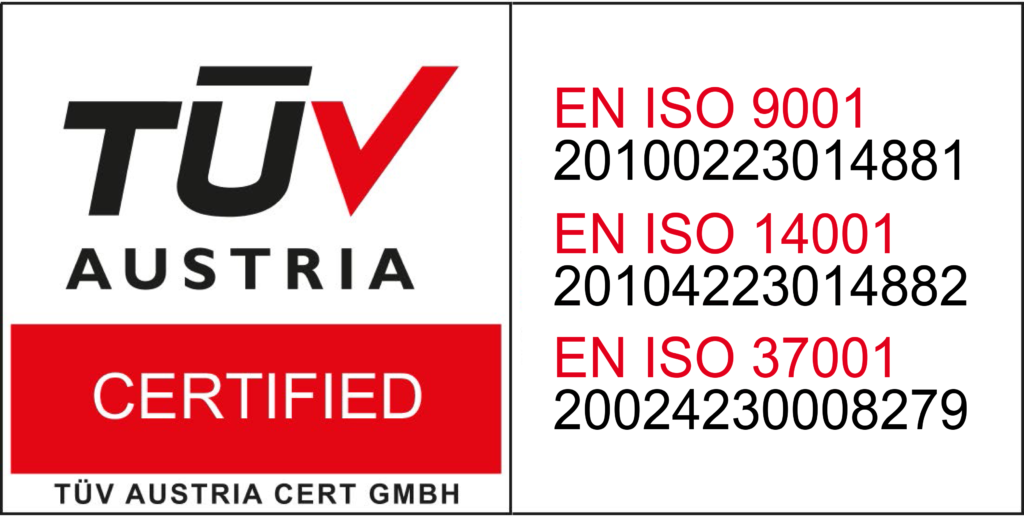 ALLCOT's ISO 9001, 14001 and 37001 Certifications by TUV Austria Group as another 2022 achievement